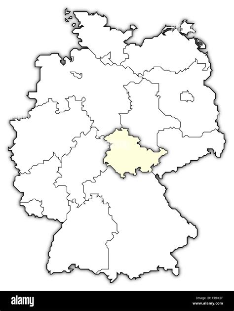Mapa Pol Tico De Alemania Con Varios Estados En Los Que Se Resalta De
