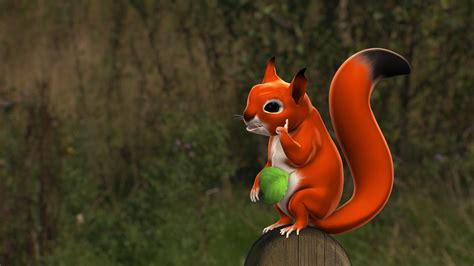 Pip The Squirrel 3d Animated Series Full Rotation Design And Animation