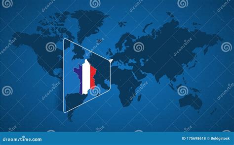 Detailed World Map With Pinned Enlarged Map Of France And Neighboring