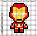 Pixel Art Iron Man - Gratis sjabloon downloaden