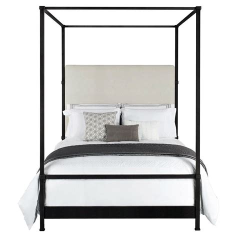 We offer unique canopy iron beds, in queen and king size. Quade Upholstered Iron Canopy Four Poster Bed - King ...