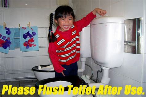Please flush the toilet after use public toilets office sticker slogan tips. Please Flush Toilet After Use | As a educational poster in ...