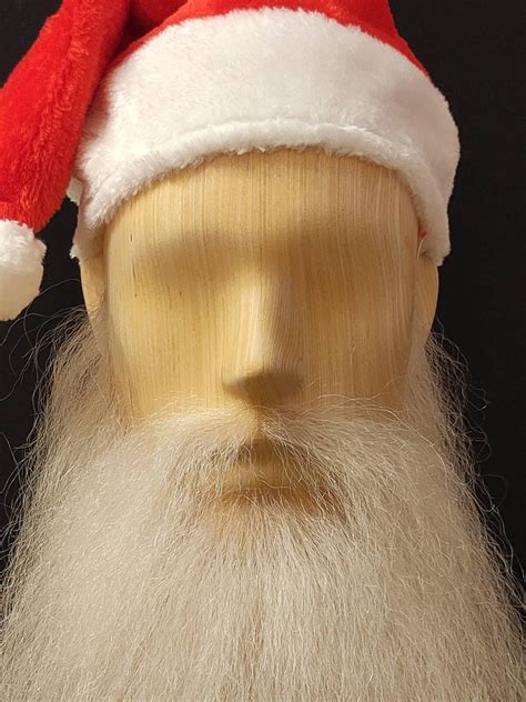 Realistic Fake Santas Beard Kit 100 Natural Yak Hair Etsy Uk