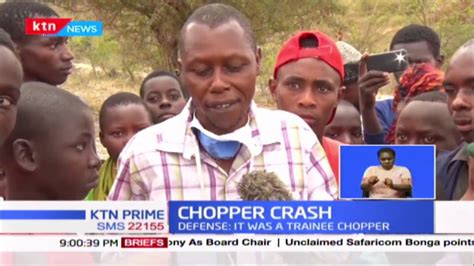 The statement also confirmed the chopper was for training purposes. Chopper Crash: 2 KDF officers killed in the crash; chopper crashed in Kithyoko, Kitui - YouTube