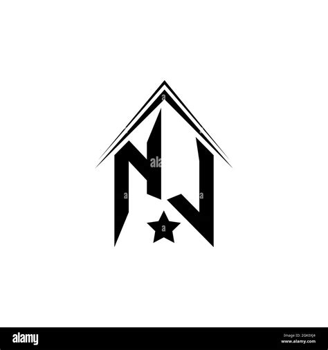 Initial Nl Logo Design With Shape Style Logo Business Branding Stock