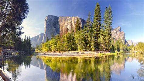 El Capitan Reflected On Merced River Yosemite National Park