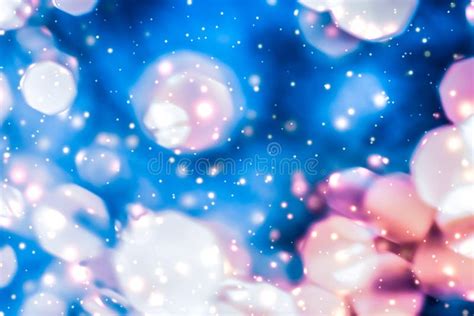 Magic Sparkling Shiny Glitter And Glowing Snow Luxury Winter Holiday