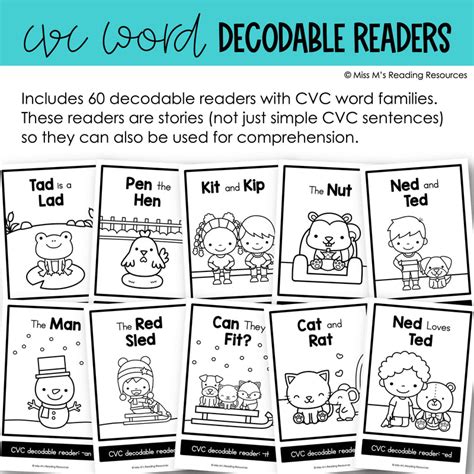 Decodable Readers With Cvc Words Bundle Decodable Passages Printable