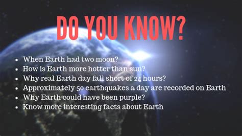 40 Amazing Facts About The Earth