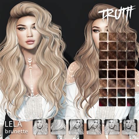 Second Life Marketplace Truth Lela Fitted Mesh Hair Brunette