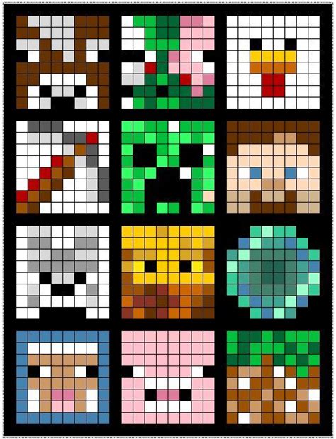 Minecraft Pixel Art On Grid