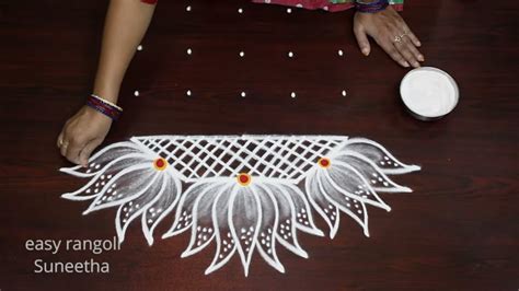 Rathasapthami Special Chariot Rangoli And Kolam Designs With Lotus🌷easy