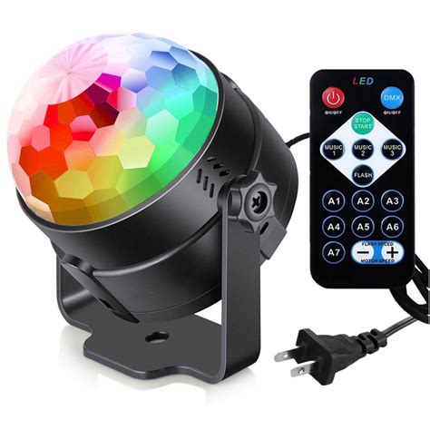 2 Pack Disco Ball Party Lights Sound Activatedwith Remote Control Dj