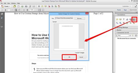 How To Use Custom Stamps From Microsoft Word In Adobe Acrobat