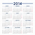 Calendario vectorial gratuito para el año 2014 | Desfaziendo