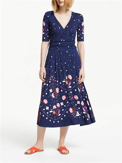 Boden Kassidy Jersey Midi Dress Navymulti At John Lewis And Partners