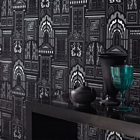 Sophie Conran Opening Doors Wallpaper Liquorice Velvet Wallpaper