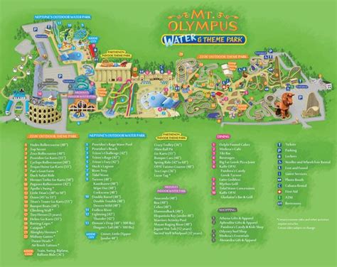 Mt Olympus Water Park Interactive Map By Boris Ignjatovic Via