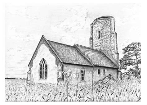 Pencil Drawing Of Church Pencil Sketch Portraits