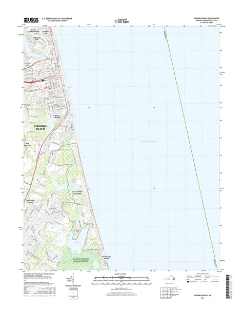 Mytopo Virginia Beach Virginia Usgs Quad Topo Map