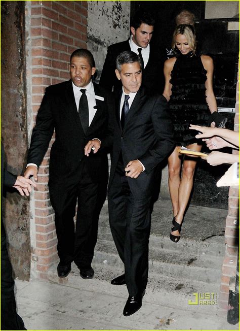 George Clooney Stacy Keibler Vanity Fair Party Photo George Clooney Stacy