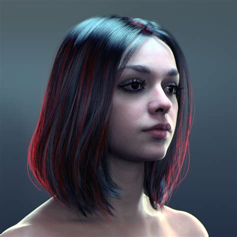 Mara Red Eugene Fokin Digital Art Girl Hair Reference Woman Face