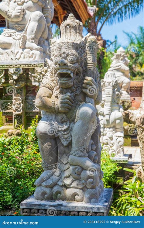 A Statue Of Barong Embodying Good And Positive Energy On Bali Island