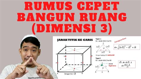 RUMUS CEPAT BANGUN RUANG DIMENSI TIGA Jarak Titik Ke Garis YouTube