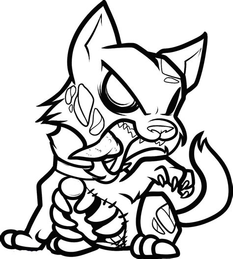 Cartoony Zombie Coloring Pages Clip Art Library