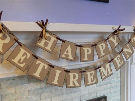 Happy Retirement Banner Retirement Party Sign Retirement Etsy