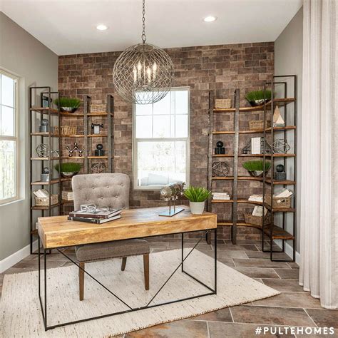 An Industrial Home Office With Ample Style And Storage