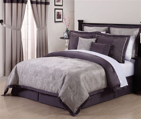 See all of croscill's comforter sets available in california king, king, queen and full. gray & lavendar queen bedding set | 8pcs Queen Debois ...