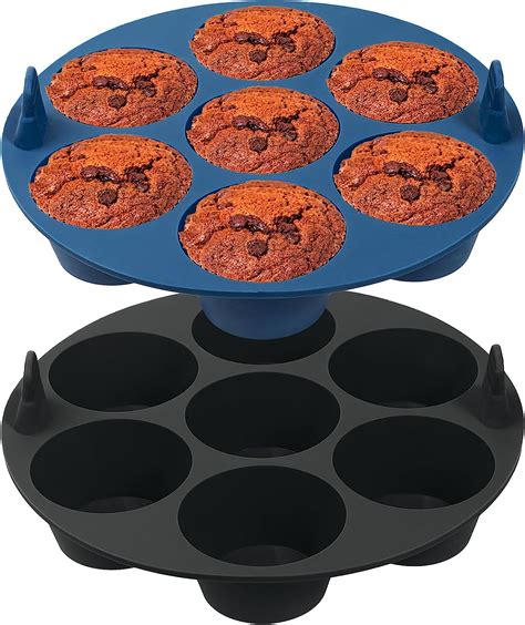 Webake 2pcs Silicone Air Fryer Muffin Pan For Baking 7