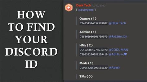 How To Find The Discord Id Youtube