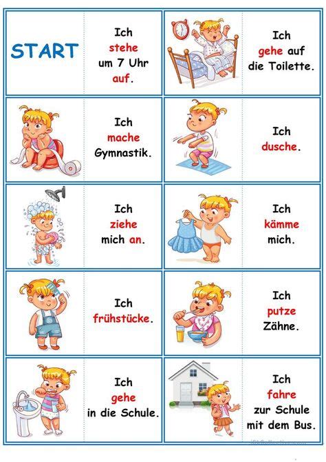 16 Best Daily Routine Images German Language German Language