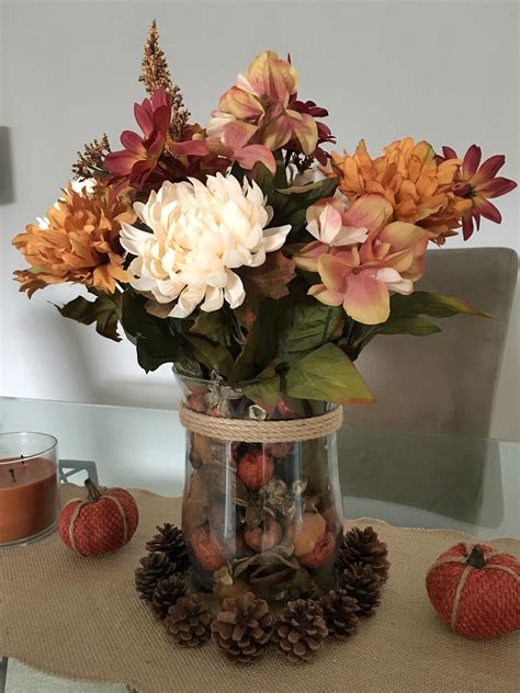 Diy Thanksgivingautumnal Centerpiece Rustic Fall Centerpieces