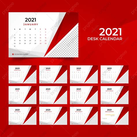 Gambar Kalender Meja Vektor Premium 2021 Templat Untuk Unduh Gratis Di