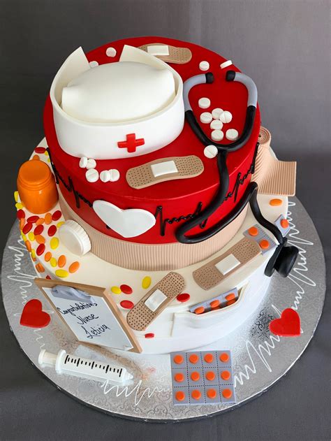 nursing graduation cake — skazka cakes