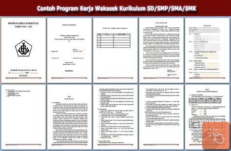 Contoh Program Kerja Wakasek Kurikulum SD/SMP/SMA/SMK  info sostek