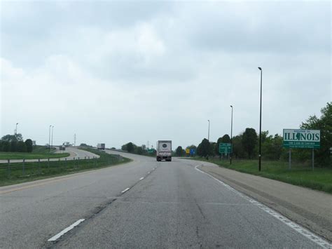 Illinois Interstate 74 Westbound Cross Country Roads