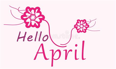 Hello April April Month Vector Stock Vector Illustration Of Month