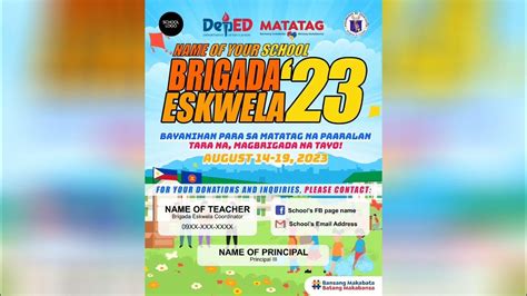 Free Brigada Eskwela 23 Editable Layout Youtube