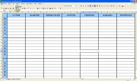 Planner Semanal Horarios