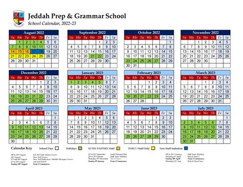 Calender 2022 23 Jeddah Prep And Grammar School