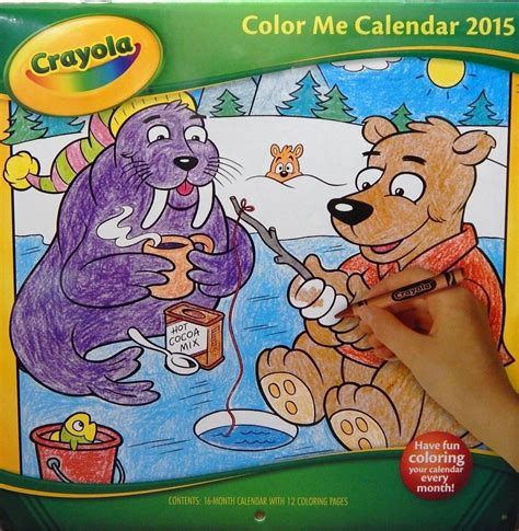 Crayola Color Me Calendar 2015 16 Month 12 Coloringpages New Sealed