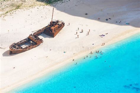 The Famous Shipwreck Beach Zakynthos Ionian Islands Greece Stock