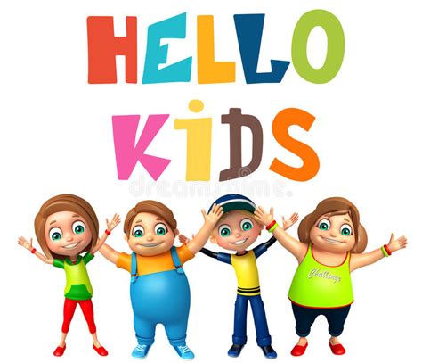 Hello Kids Stock Illustrations 9850 Hello Kids Stock Illustrations