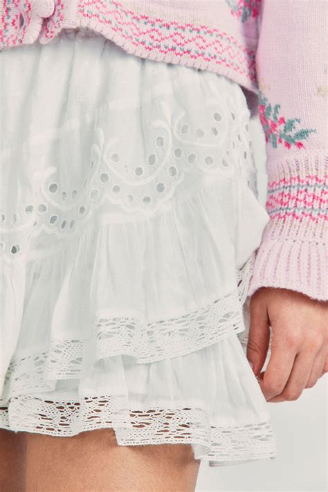 Womens Briella Mini Skirt White Loveshackfancy Sets Toma Hawk Coinco