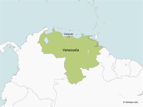 Map Of Venezuela With Neighbouring Countries Free Vector Maps Map