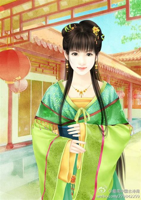 Chinese Girl Y Sketsa Gambar Lukisan